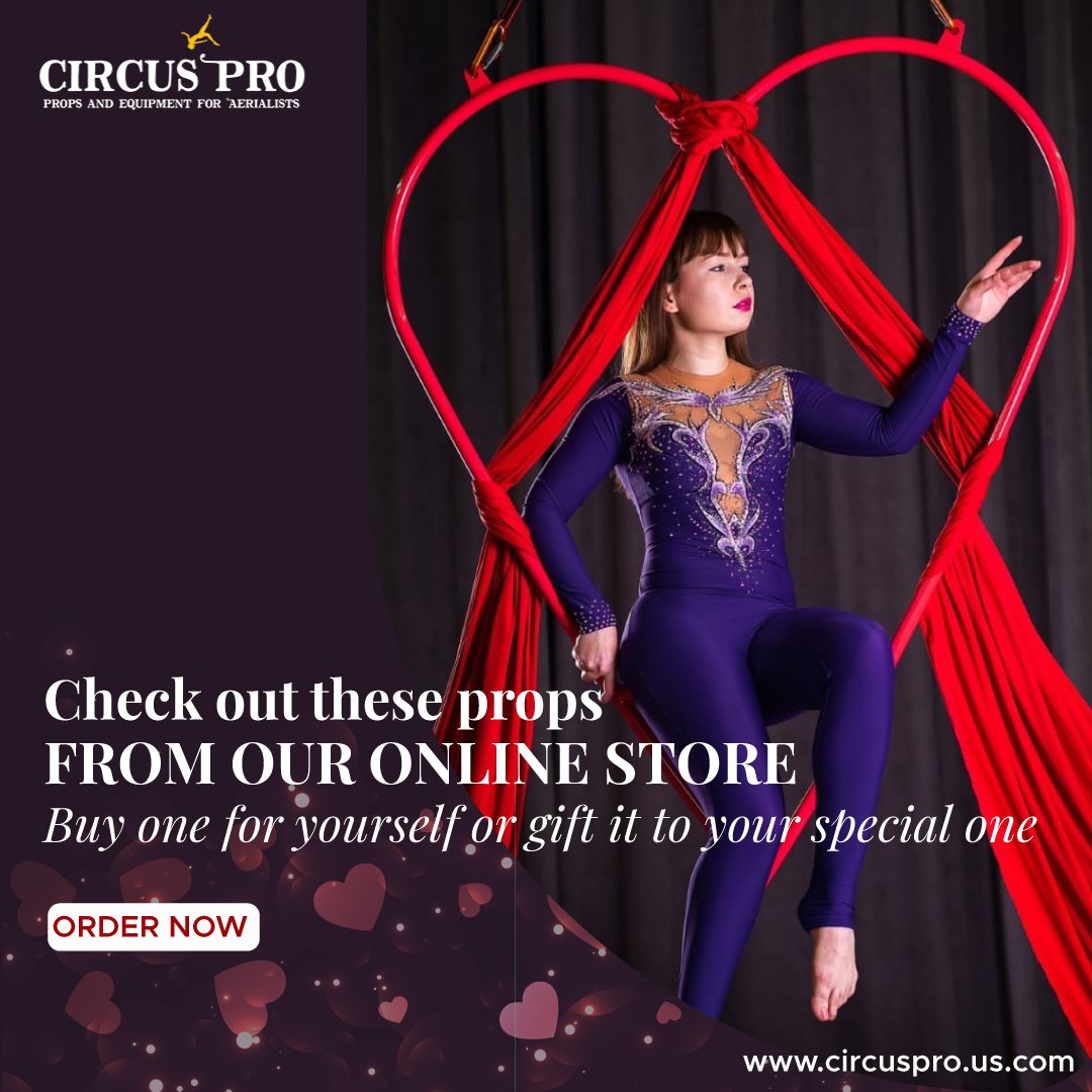 Lady showing props for circus pro